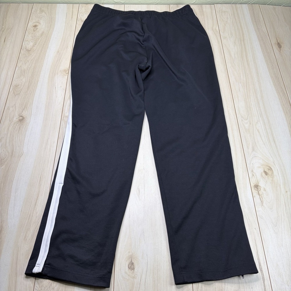 Polo By Ralph Lauren Mens Large Track Pants Big Pony Side Stripe Zip Ankle Black - Picture 12 of 13